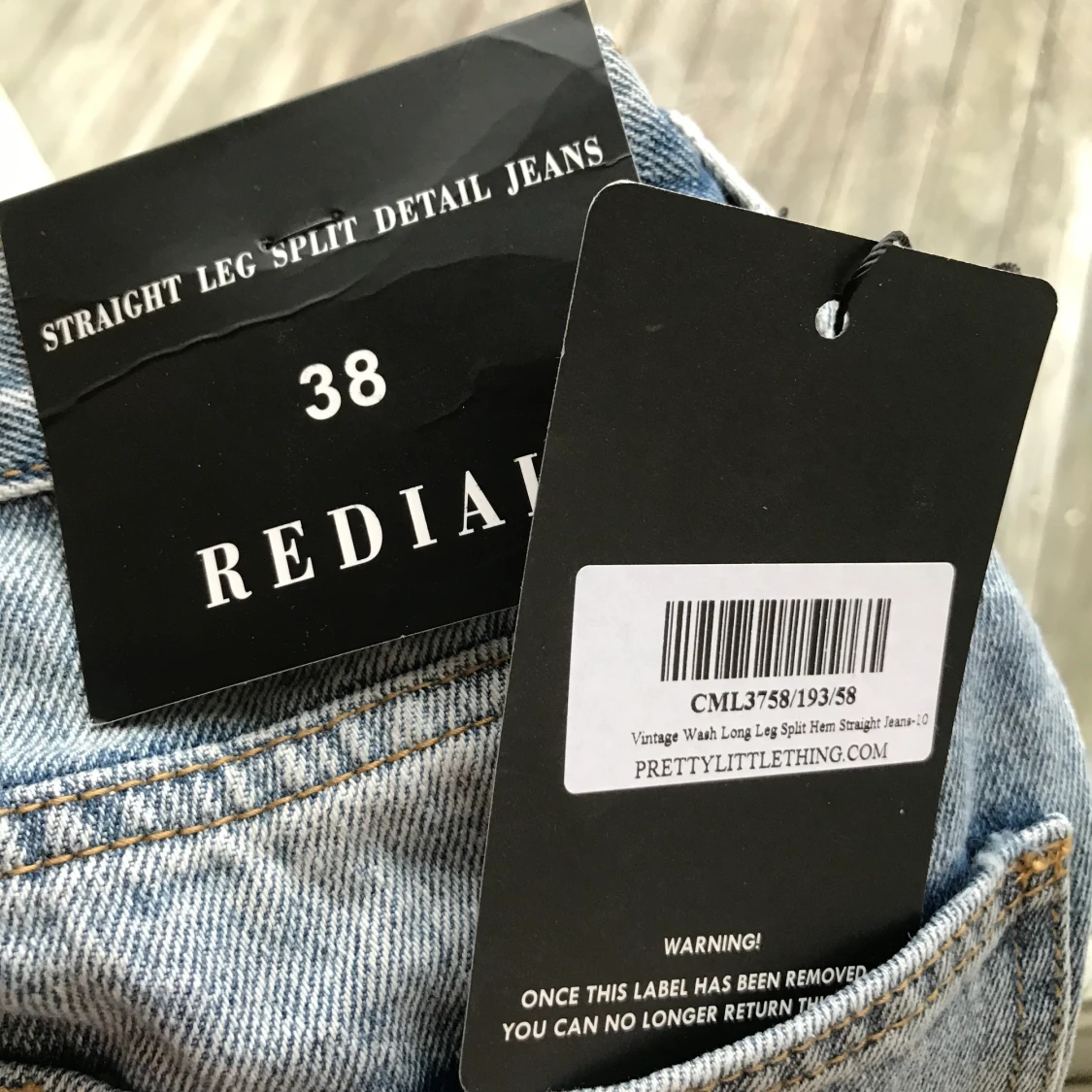 Tall Jeans med slit - 91