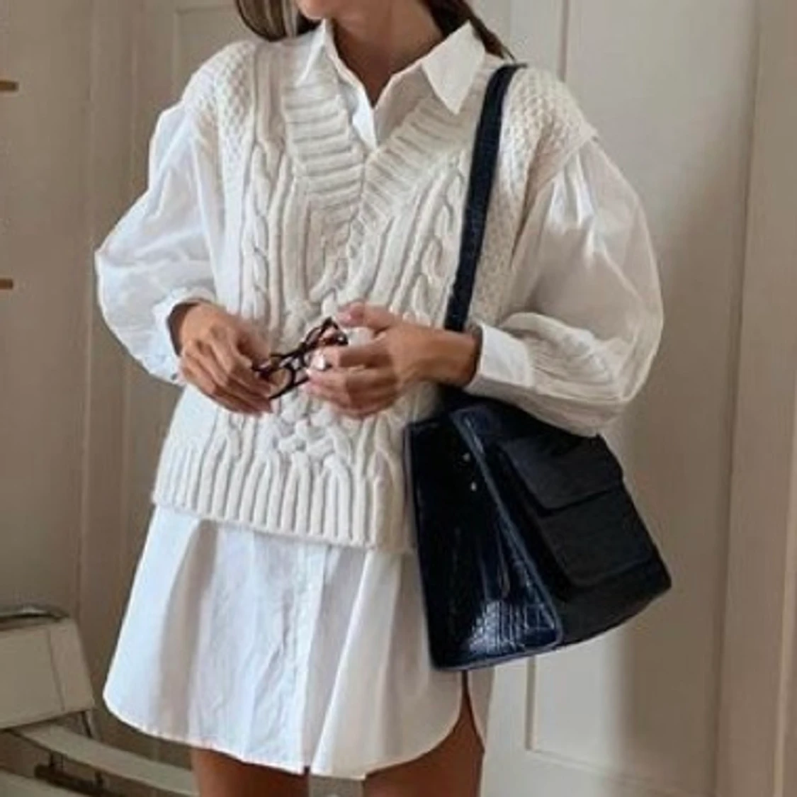 Stickad Sweatervest  - 90