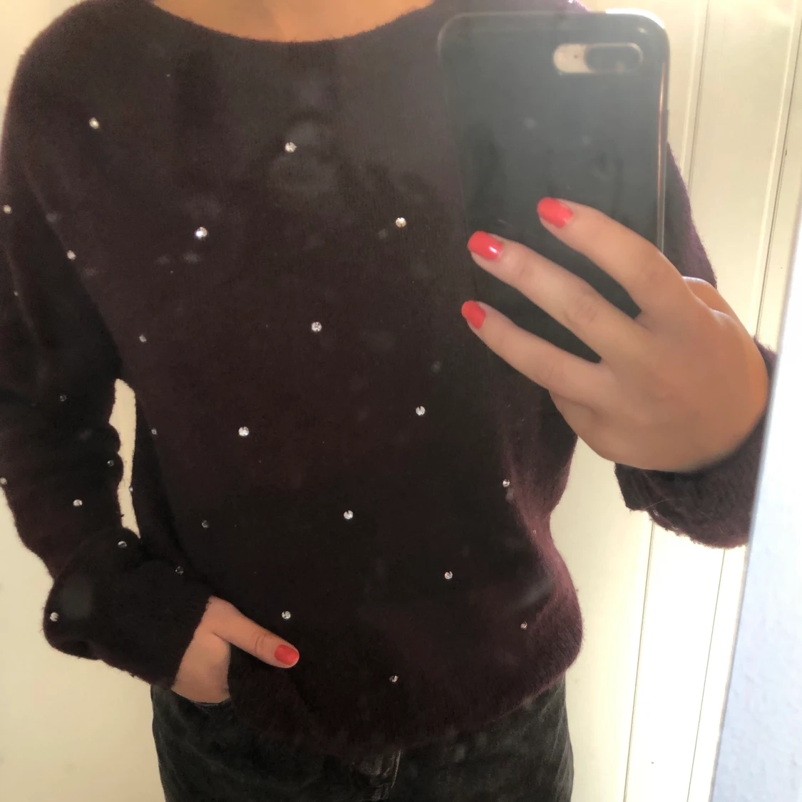 Stickad skön tröja ifrån H&M - 90