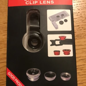 Coola linser till mobilen!! - Aldrig använd!! Det är tre typer av linser som du fäster på mobilen. Skriv för frågor och fler bilder. 💞😊