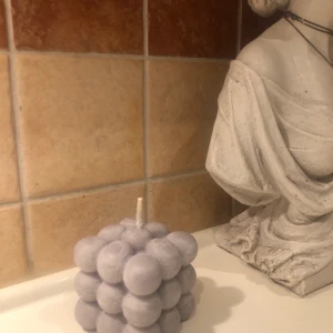 Ljus - Homemade ljus, 100% stearin. Ljusgrå 