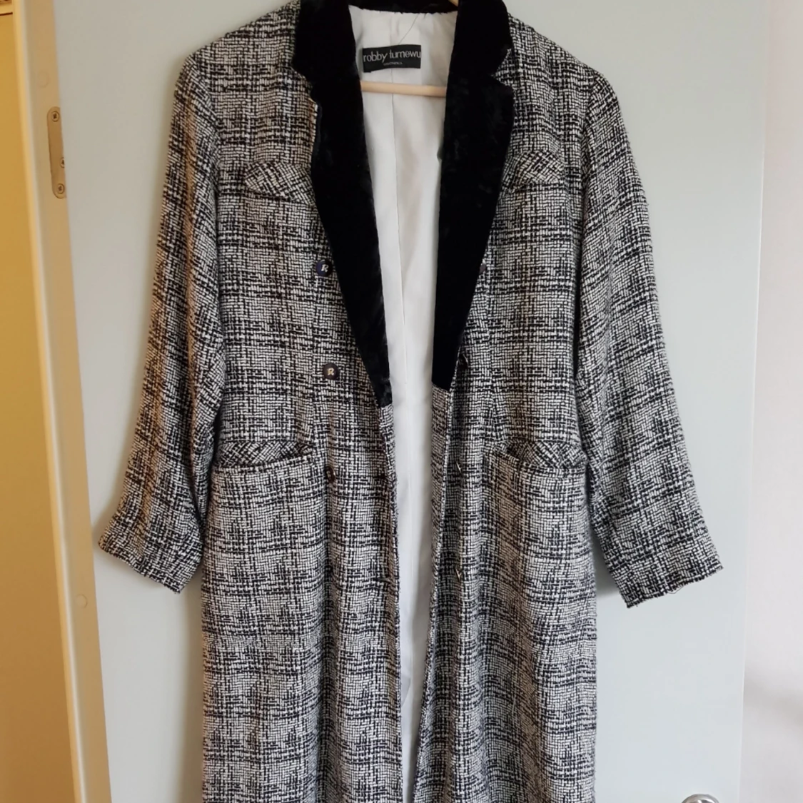 Vintage kappa med sammetskrage - 91