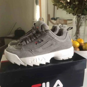 - Säljer mina älskade Fila disruptor i storlek 39 pga att dom är för små för mig. Har normalt 39 men dessa är små i storleken, passar mer för 38 eller 38,5. endast använt dessa ca 3-4 gånger så dom är i nyskick. Orginalkartong finna kvar.
