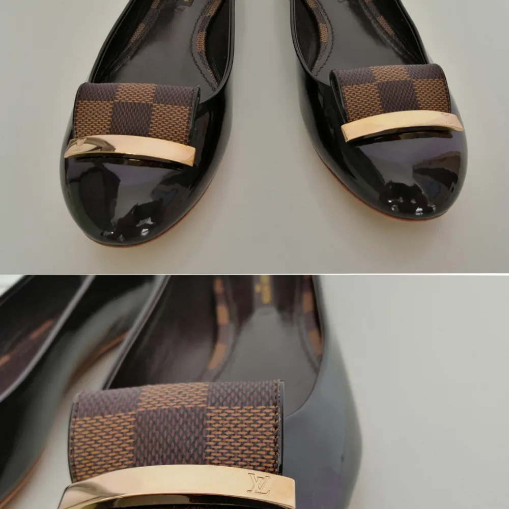 Louis Vuitton Damia Flat Ballerinas, new with box, dustbag, 100% authentic, date code SC0123,                size 37, insole 24cm, write me for more info. Skor.