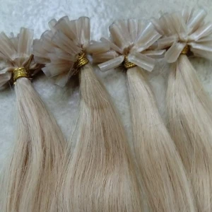  - Ljusblont nailhair 100 slingor 100gram längd 50cm håret är äkta går att platta och färga helt nytt köpte det för ca 1200:-mitt pris 400:-