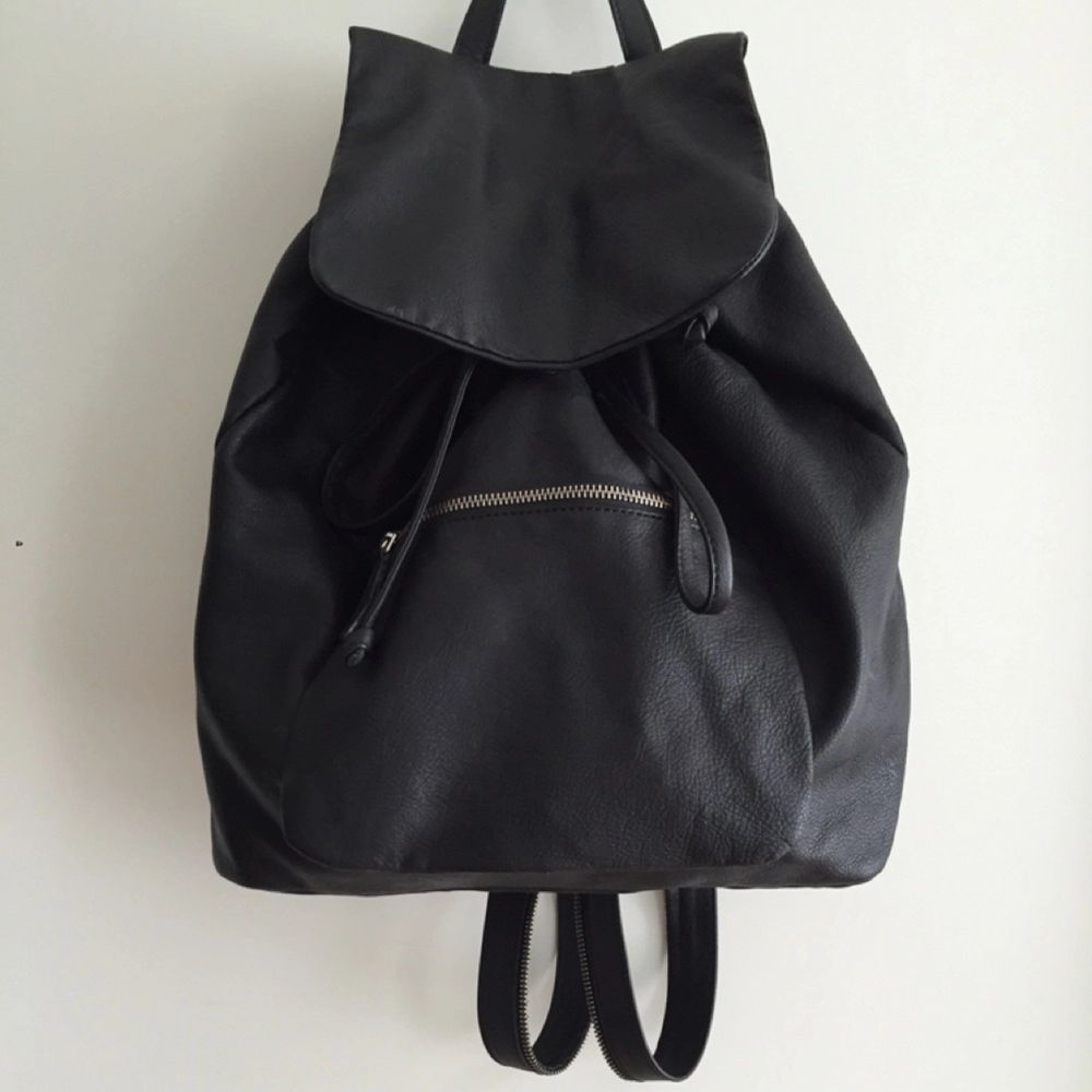 cos grained leather backpack