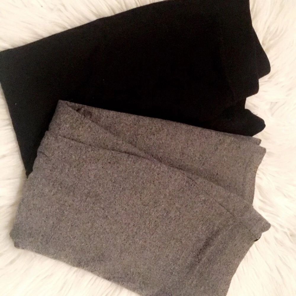 Två tighta kjolar i svart och gr | Plick Second Hand