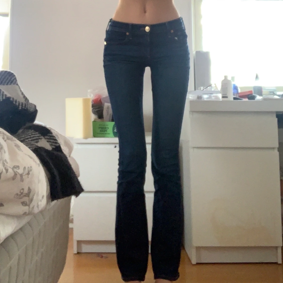 true religion boot cut jeans lågmidjade  - 90