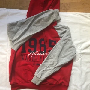 Multifärgad huvtröja med tryck!  - Multifärgad huvtröja med tryck från Gina Tricot. Hyfsat väl använd men fortfarande mycket god kvalitet. Frakten ligger på 43 alternativt 53 kr. BETALNING SKER VIA SWISH! 