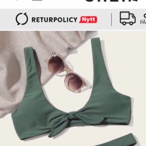 Bikiniöverdel från shein - Grön bikiniöverdel från shein, oanvänd. Säljer då jag köpte massa bikinis men kan inte behålla alla. Buda!!! 