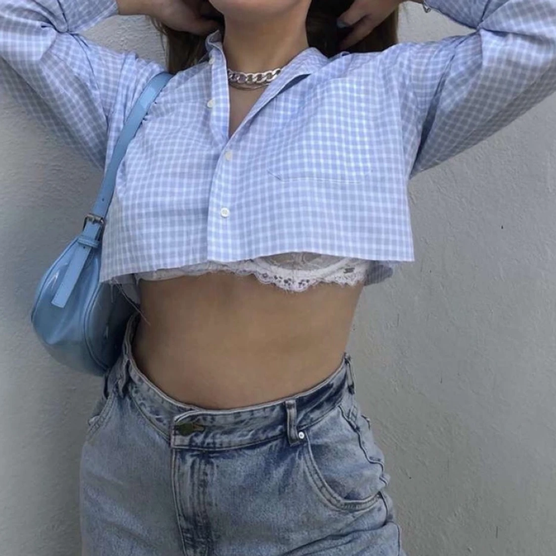 Croppad skjorta - 90