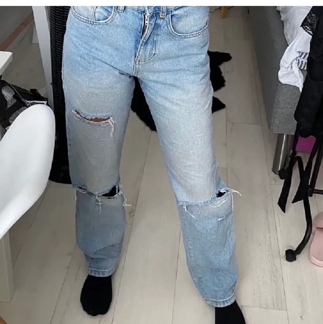 Slitna raka jeans - 90