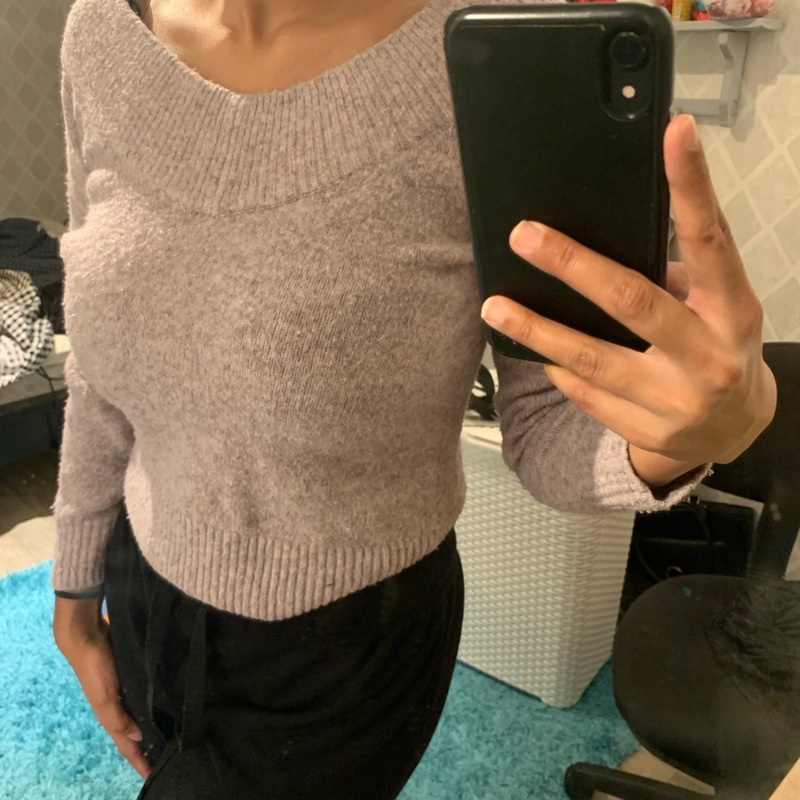 Stickad tröja i ull