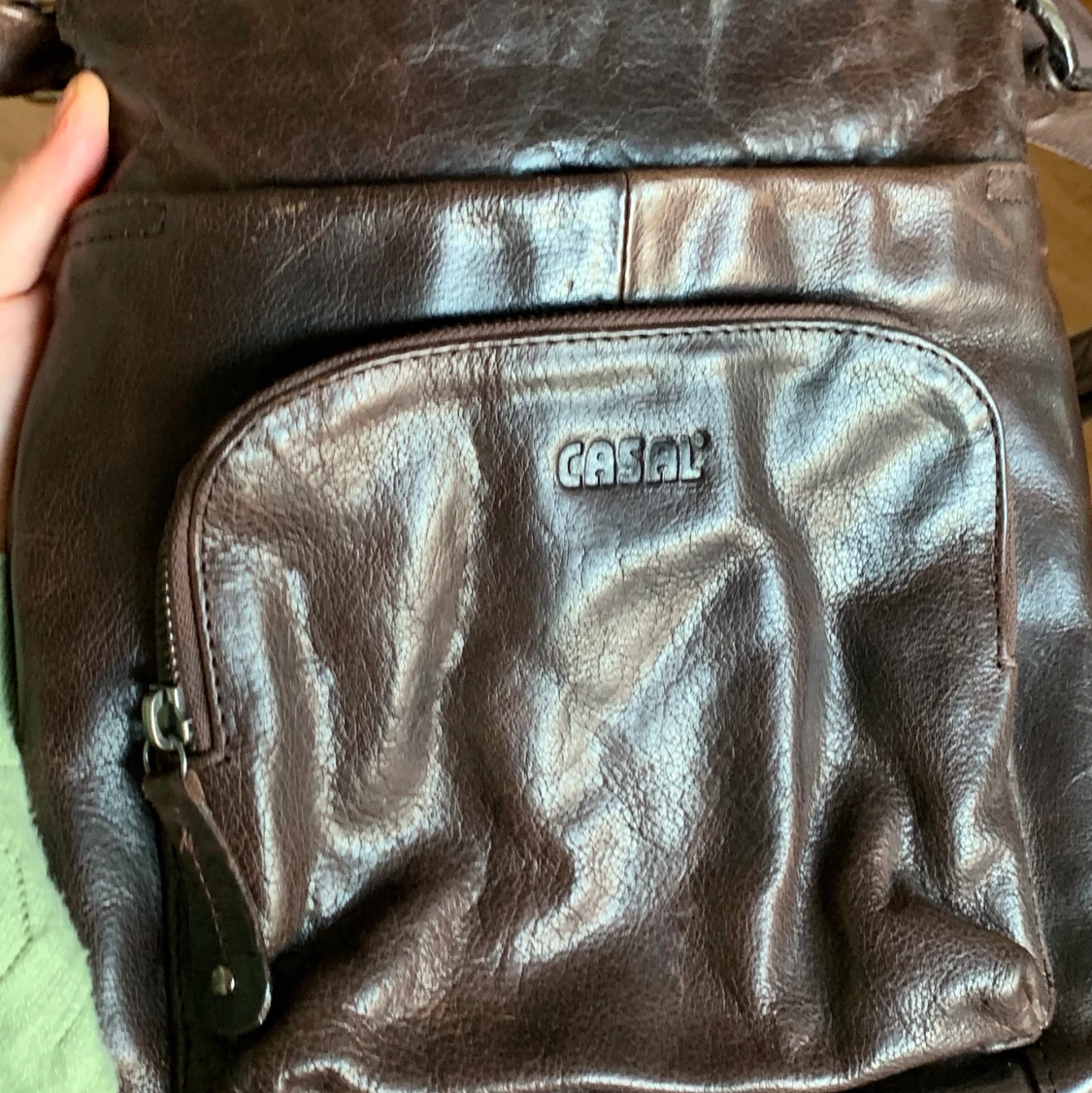 Mörkbrun läderväska - 90