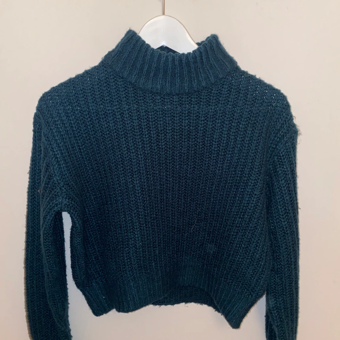 Grön stickad tröja - 90