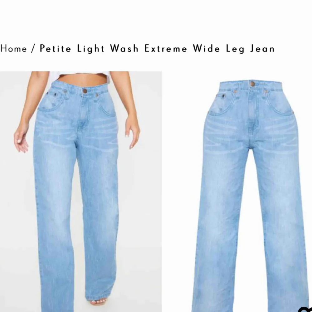 Väldigt fina jeans från pretty little thing som jag tyvärr aldrig använt, tagg finns kvar på . För stora på mig. Nypris: 340kr  Leverans tillkommer. Jeans & Byxor.