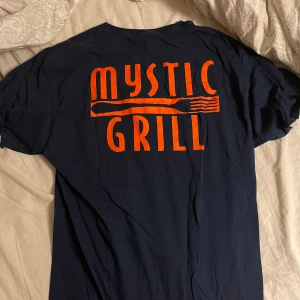 The vampire diaries  - T-shirt ”Mystic grill” från restaurangen i Mystic Falls TVD. Köpt i staden serien spelades in i USA. Oanvänd.   Obs liten i storlek, står M men skulle säga S.