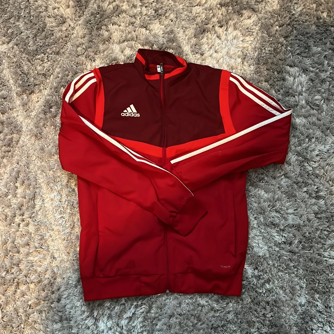 Adidas Röd Mesh Tränings Tröja/Jacka