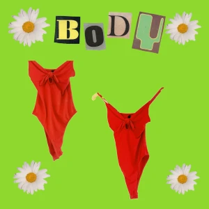 Röd bodysuit - Bra skick, knappt använd