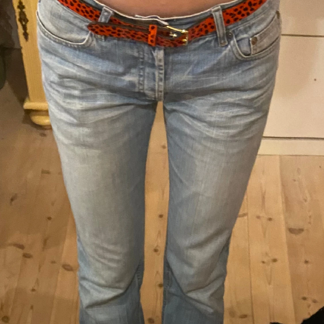 Rött leopard skärp - 90