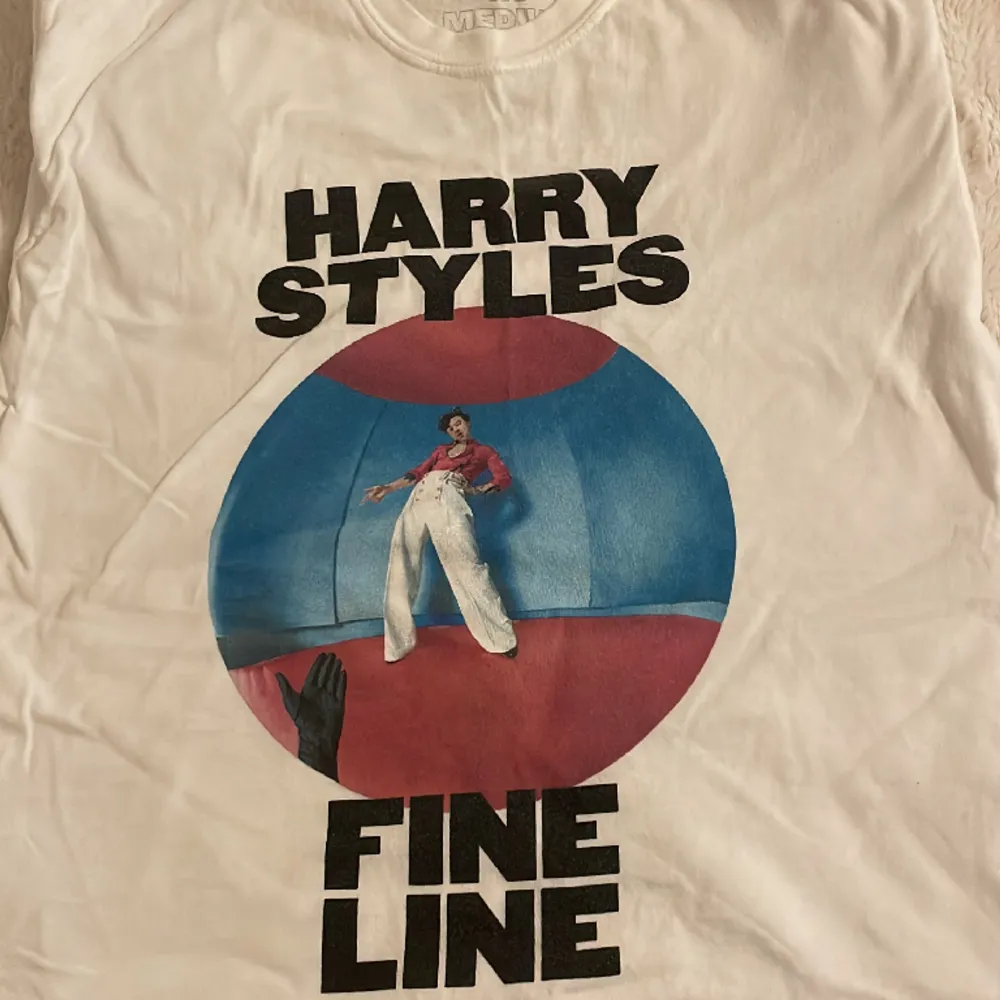 Säljer denna limited edition Fine Line t-shirt i storlek M (oversized). Tröjan är köpt på harry’s hemsida och är sparsamt använd. . T-shirts.