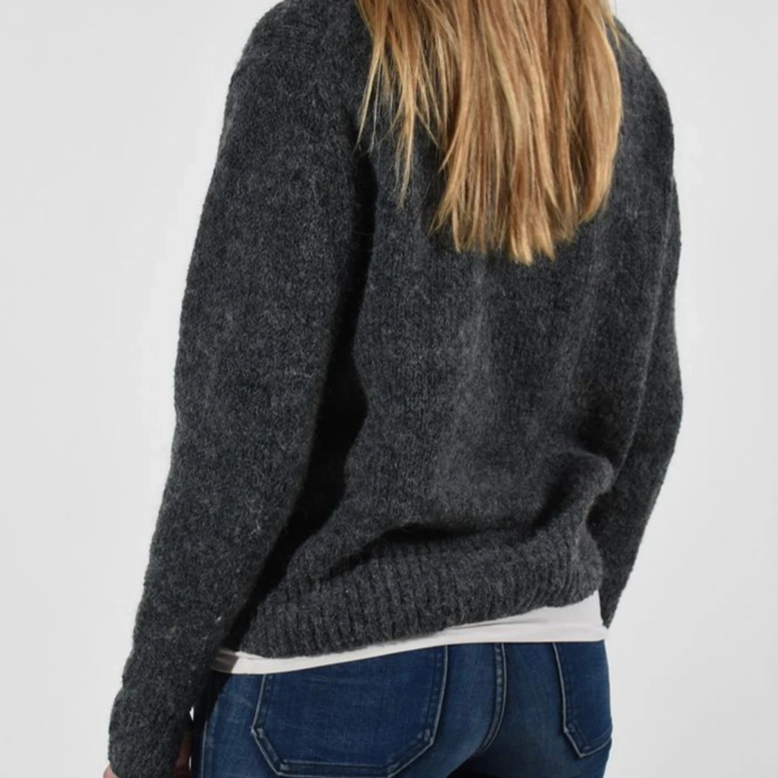 Mörkgrå stickad tröja från H&M - 90