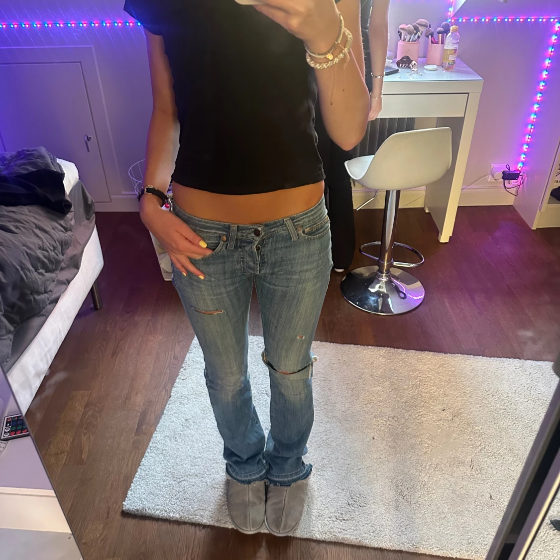 Lågmidjade jeans  - 90