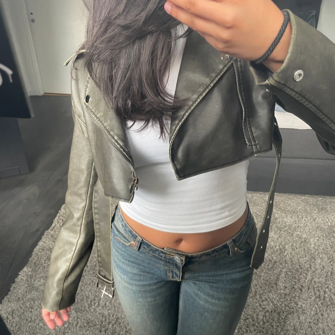 Cropped skinnjacka - PLT - 91