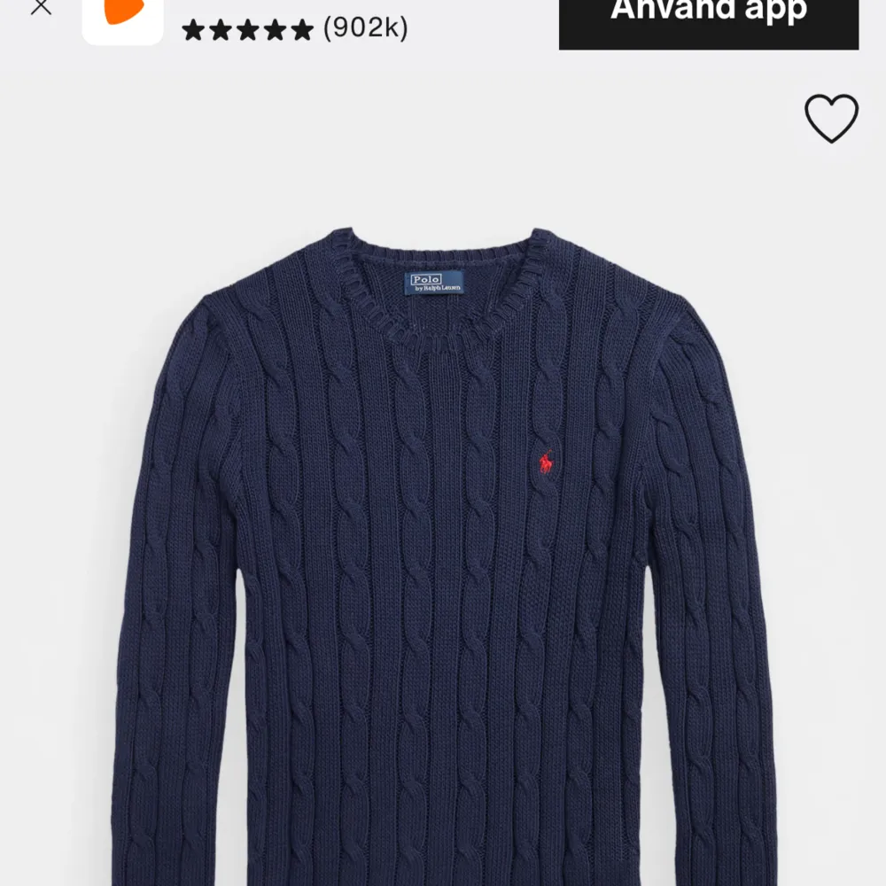 Super fin och skön stickad ralph lauren tröja, endast använd ett fåtal gånger, bra skick, köpt på Zalando. Stickat.