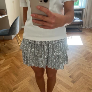 Glitter kjol - Säljer denna kjol från zara som går att använda som både kjol och topp💕i barn storlek, men passar en xs🫶🏼 Frakt tillkommer