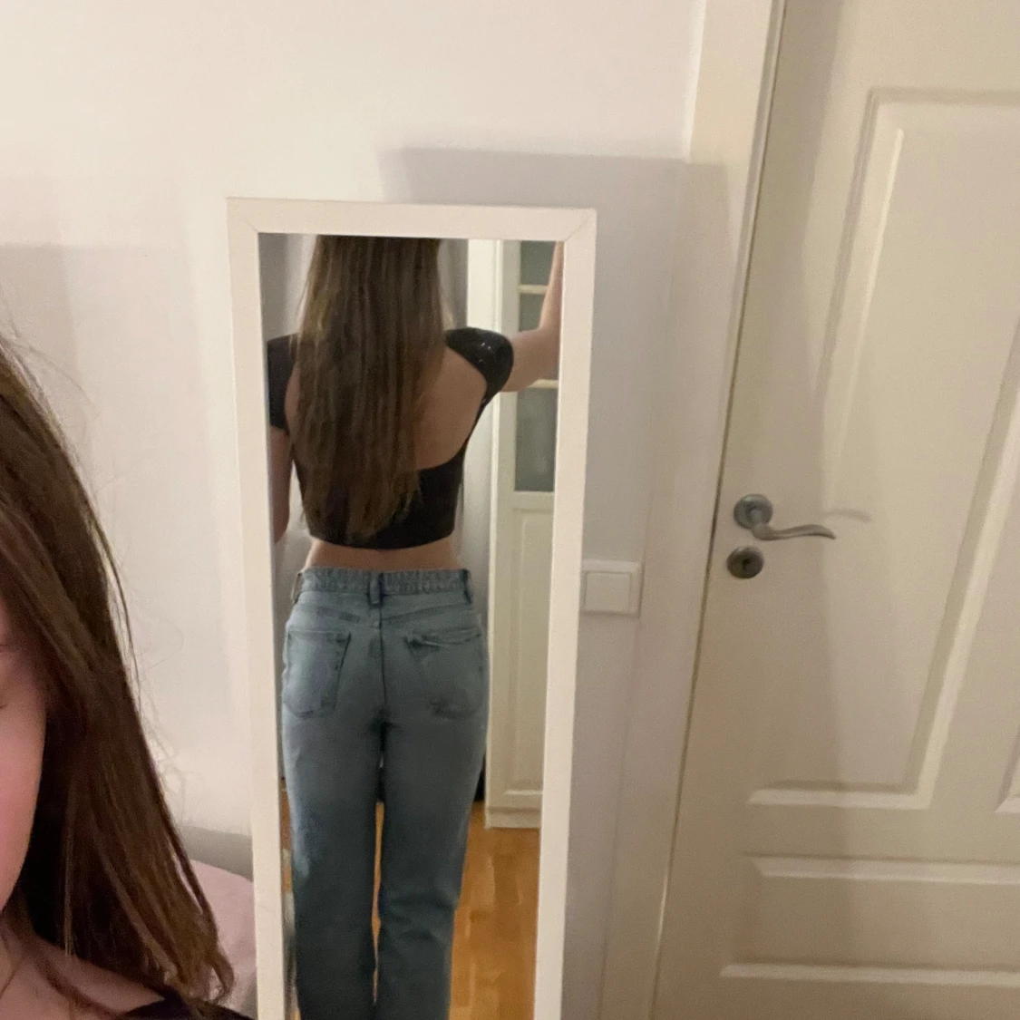 Blå lågmidjade jeans från Zara - 91