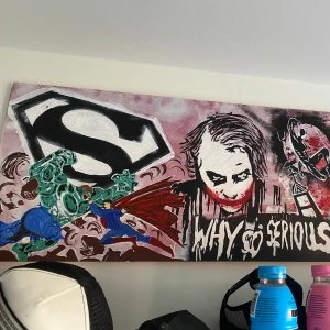 Superhjältarna  - Hand målad tavla  Vid intresse kan jag mäta den 