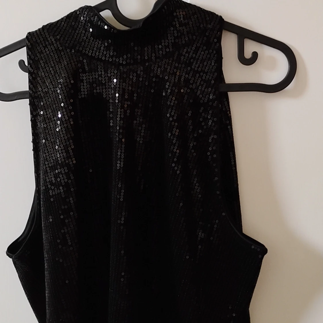 Glitter armlös polo top - 90