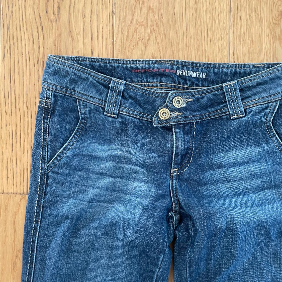 Lågmidjade bootcut jeans - 92