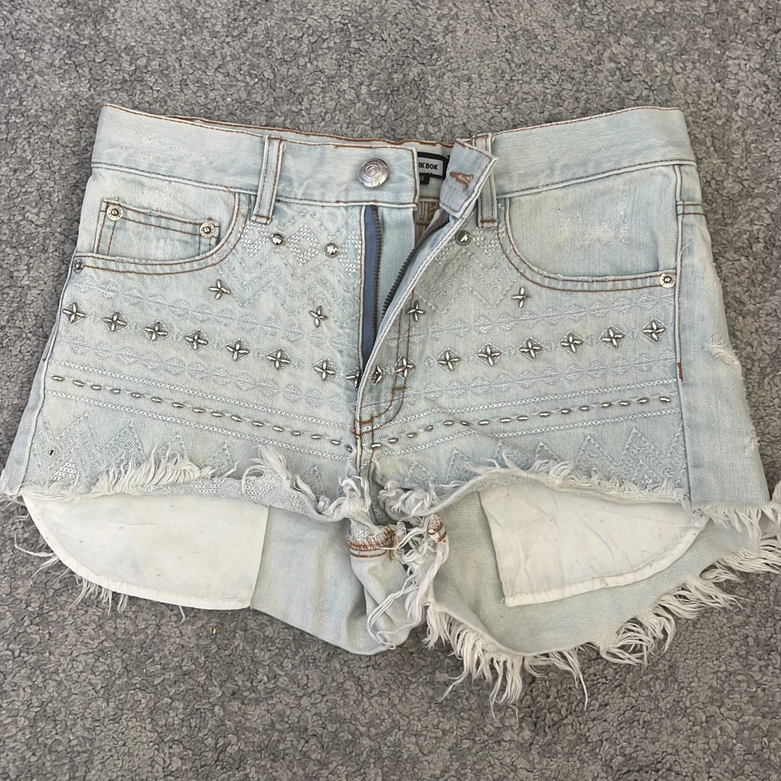 Låg midjade jeans shorts 