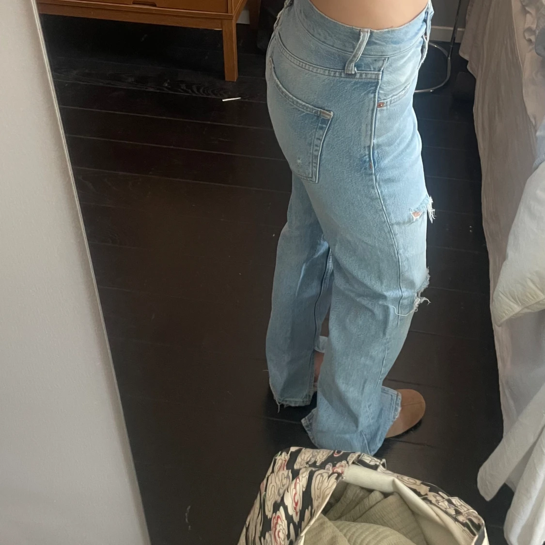 Lågmidjade jeans slits  - 93