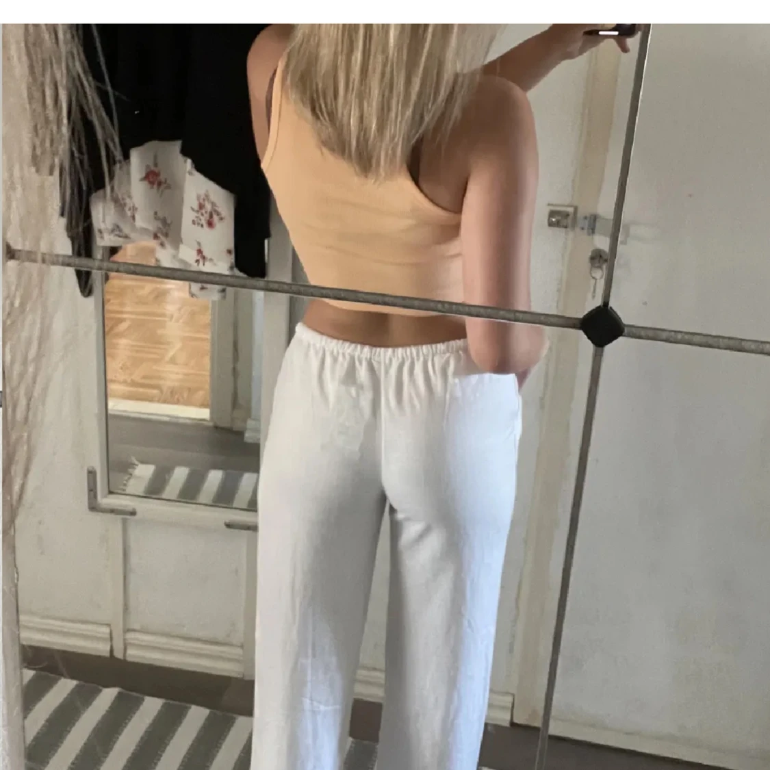 Lågmidjade linnebyxor  - 90