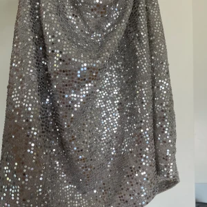 Glitter kjol  - Glitter kjol ifrån Nelly som även kan användas som en tub topp, väl använd. 