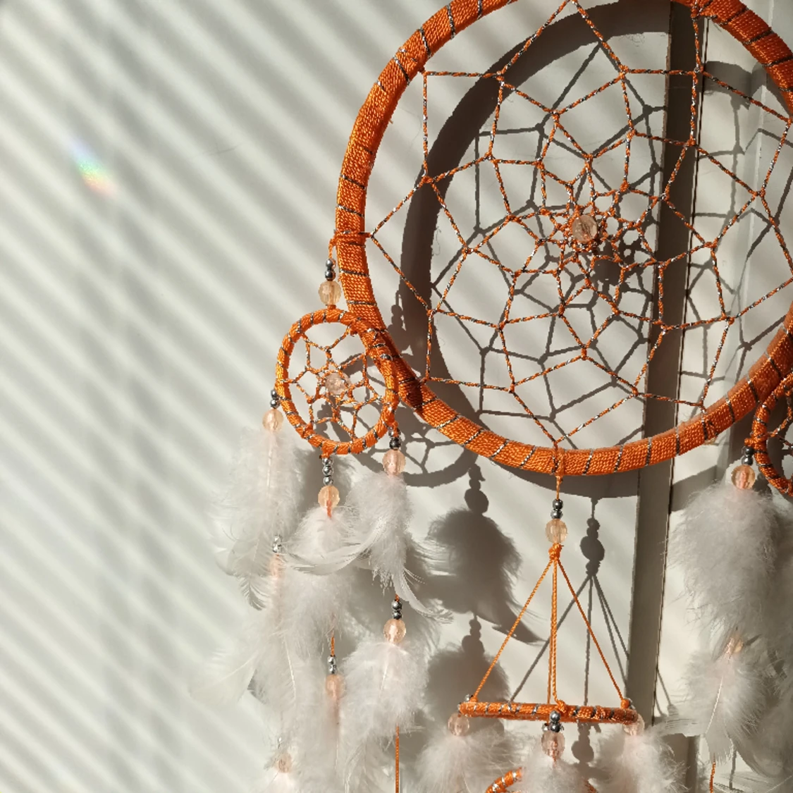Rosa orange drömfångare - 90