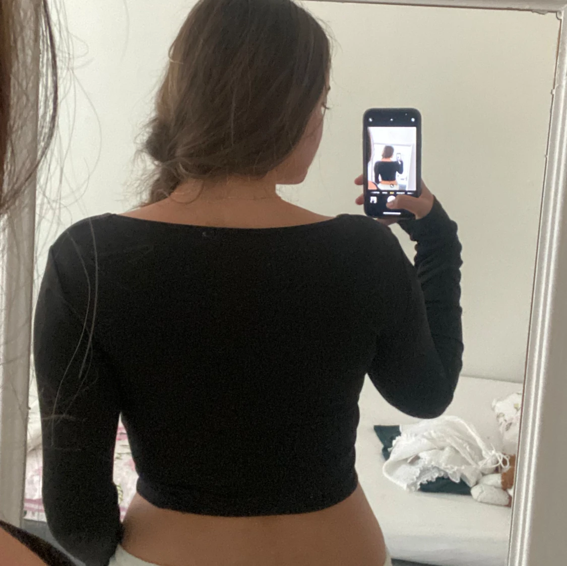 Svart långärmad tröja  - 90