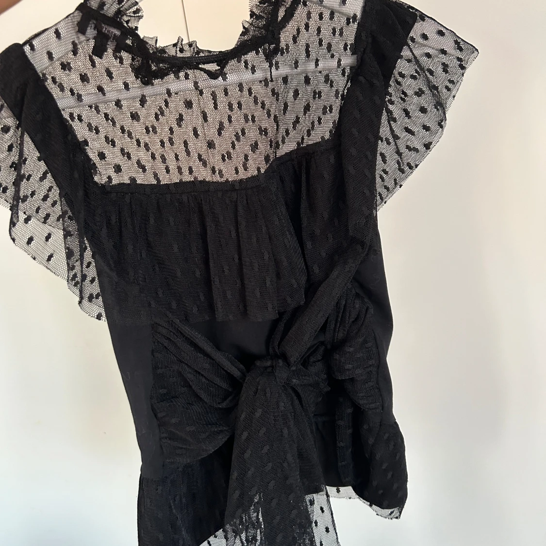 Svart spets blus XS - 91