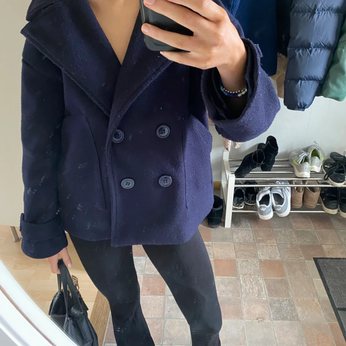 Marinblå kappa - 90