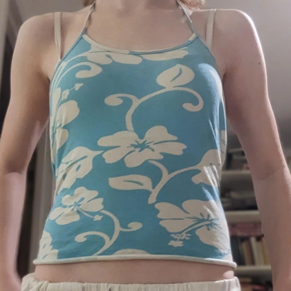 Turkost halternecktop - 90