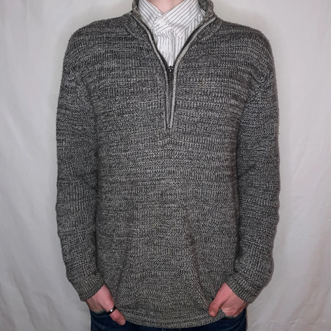 Stickad Overshirt - 90