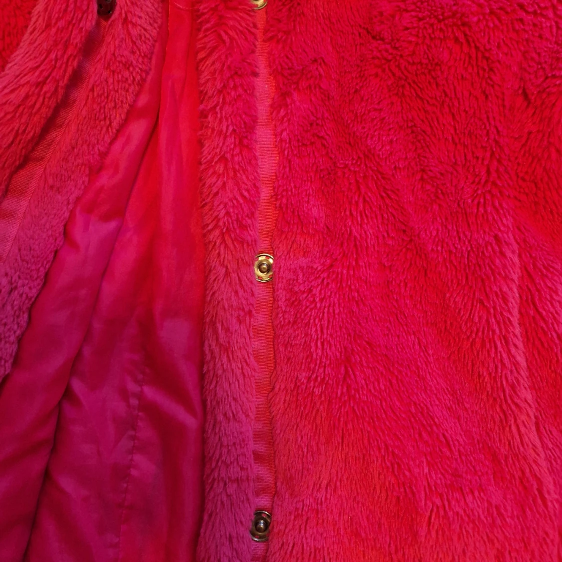 Fluffig hot pink päls jacka - 91