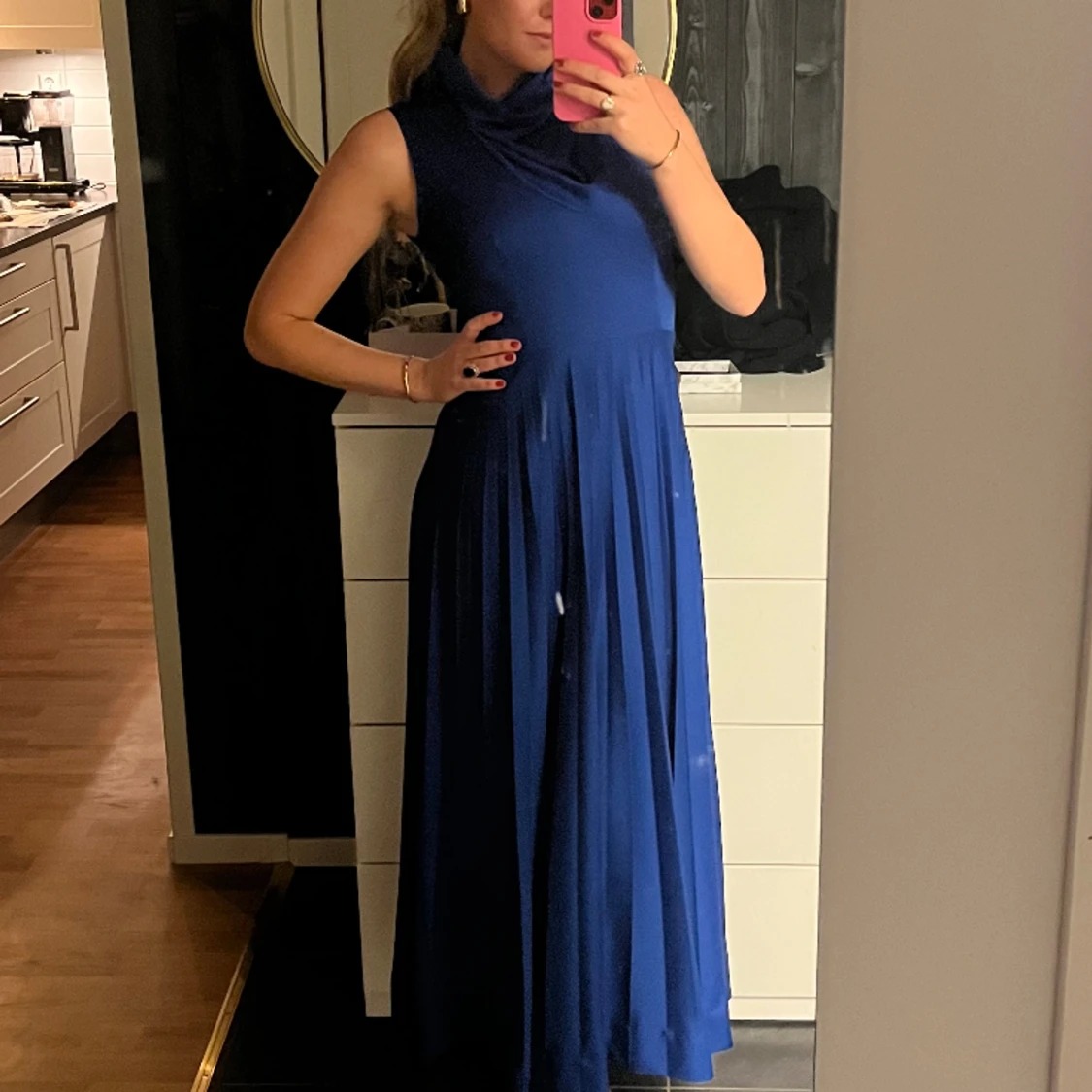 Kornblå långklänning  - 91