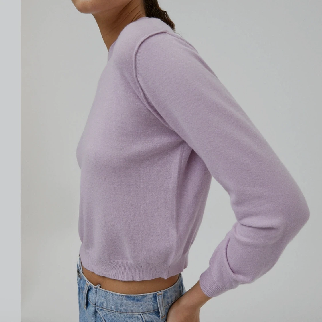 Finstickad tröja lila Pull&Bear - 91