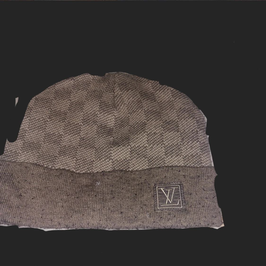 Grå stickad mössa - 90