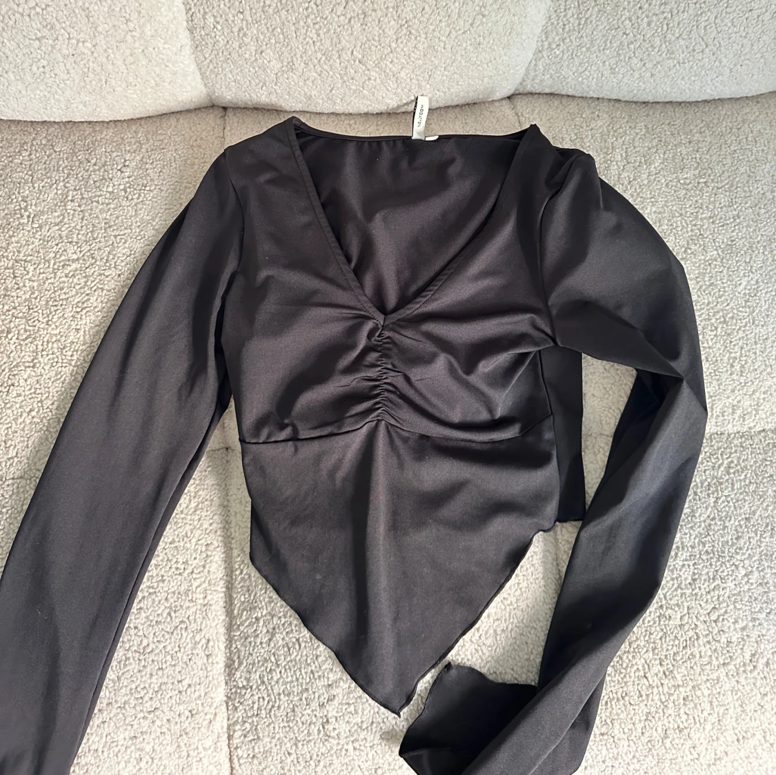 Svart långärmad topp