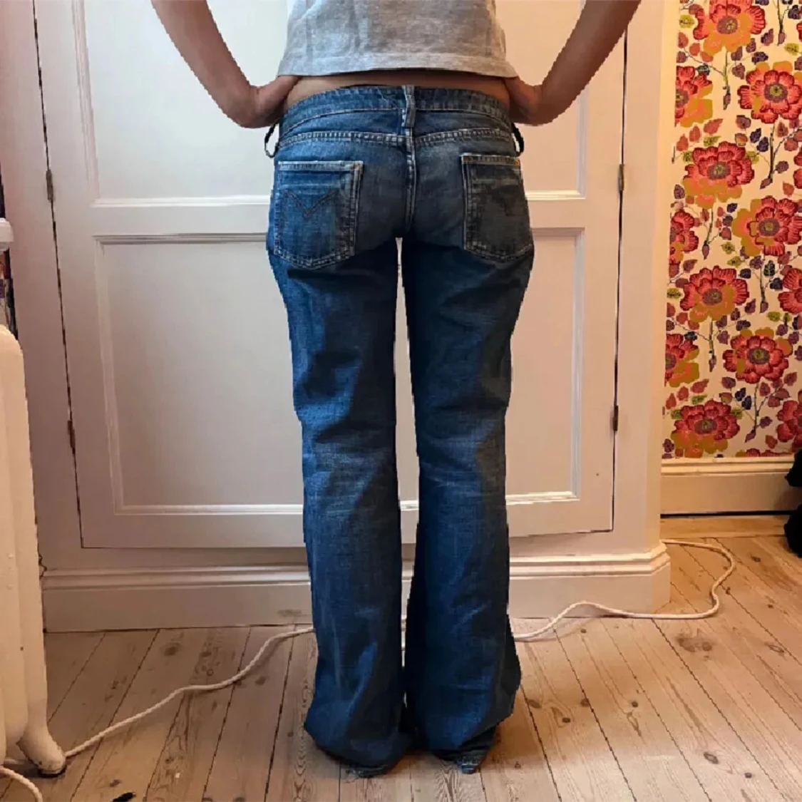 lågmidjade jeans - 90